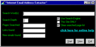 Internet Email Address Extractor screenshot